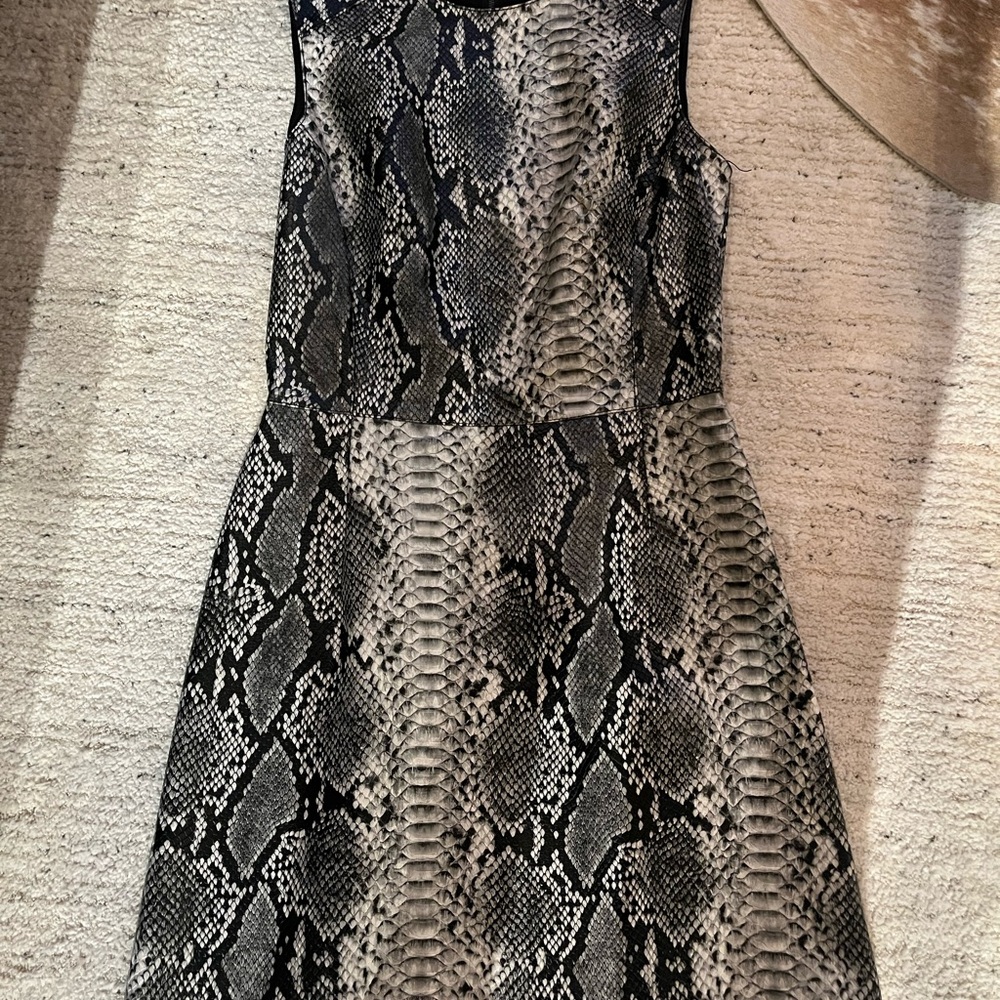 French Connection Monochrome Snakeskin Dress